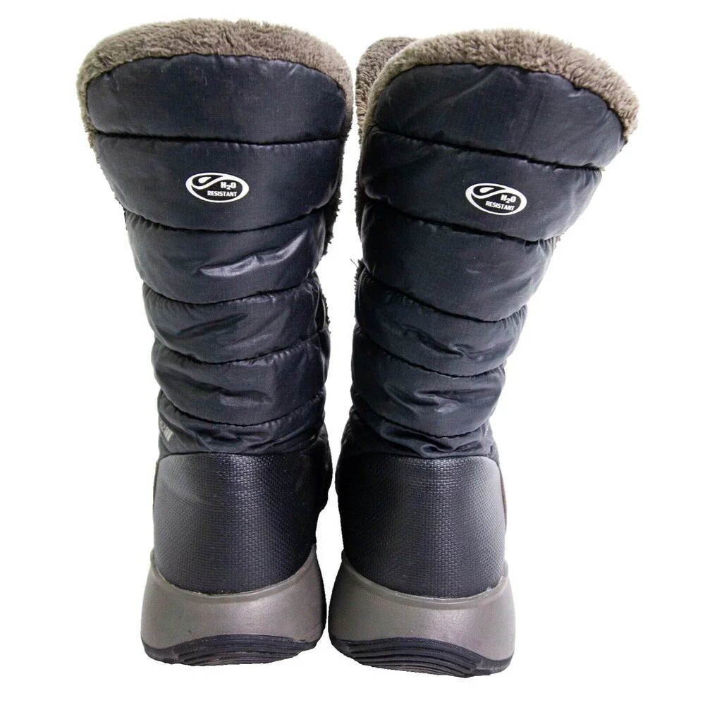 The North Face Puffer Winter Snow Boots Women Size 3 Water Resistant Lined Black
